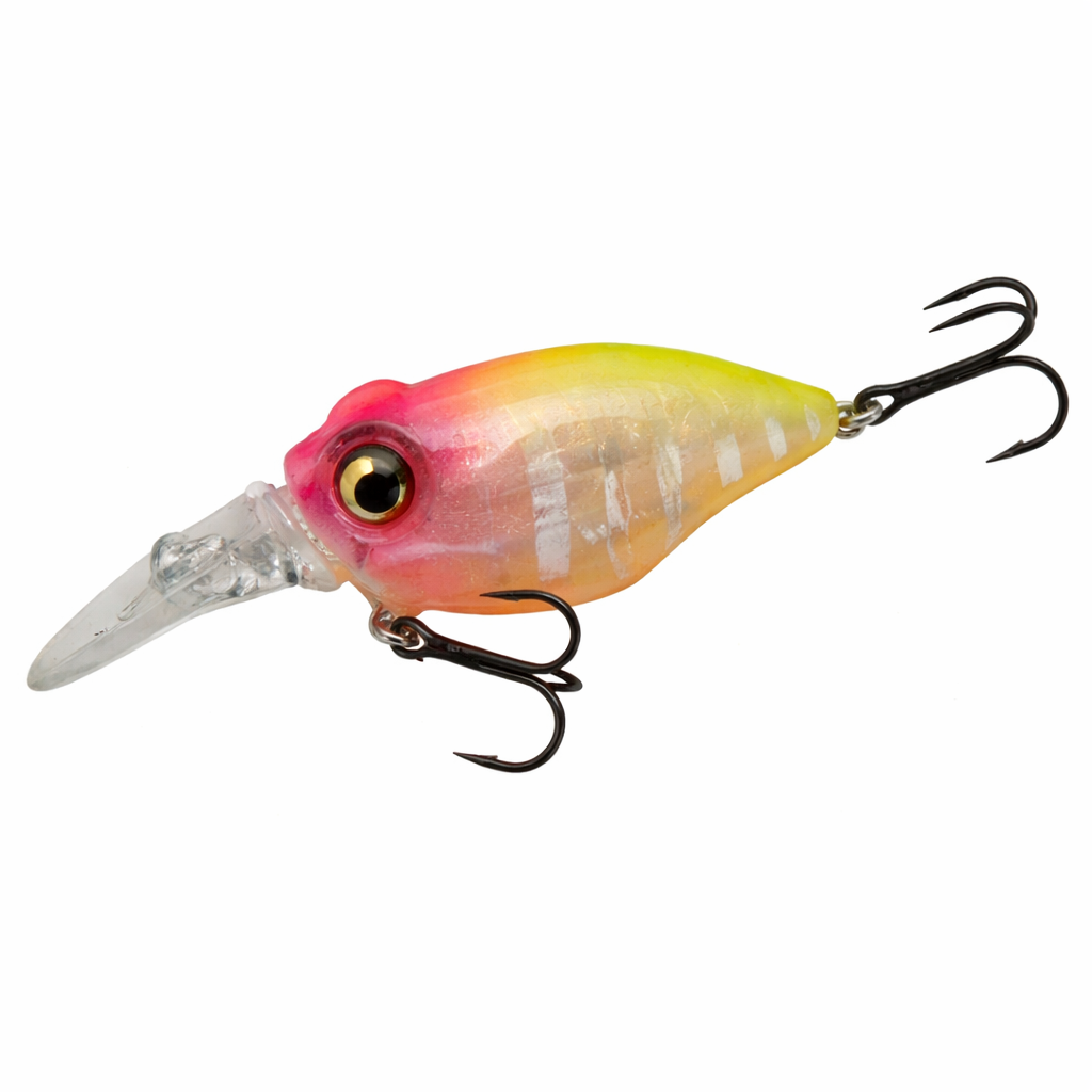 Colorful fishing lure with a white background