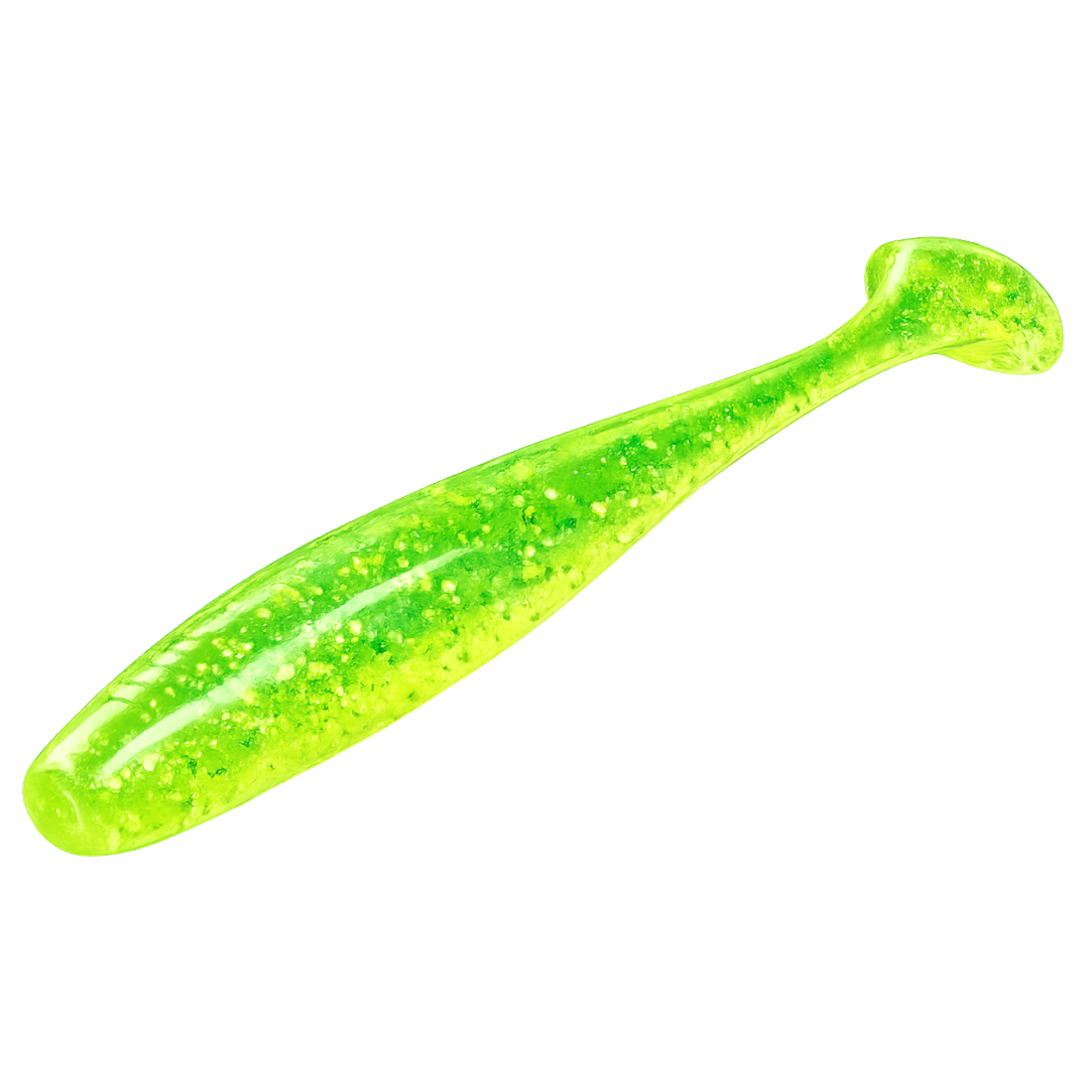 Green fishing lure on a white background