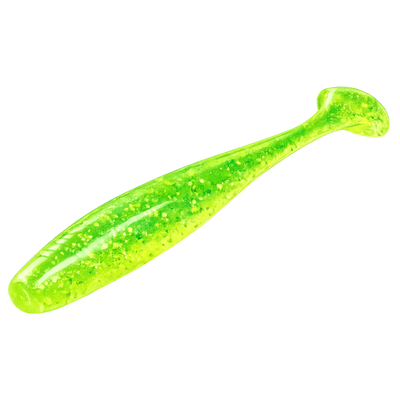 Green fishing lure on a white background