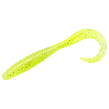 Yellow fishing lure with a white background