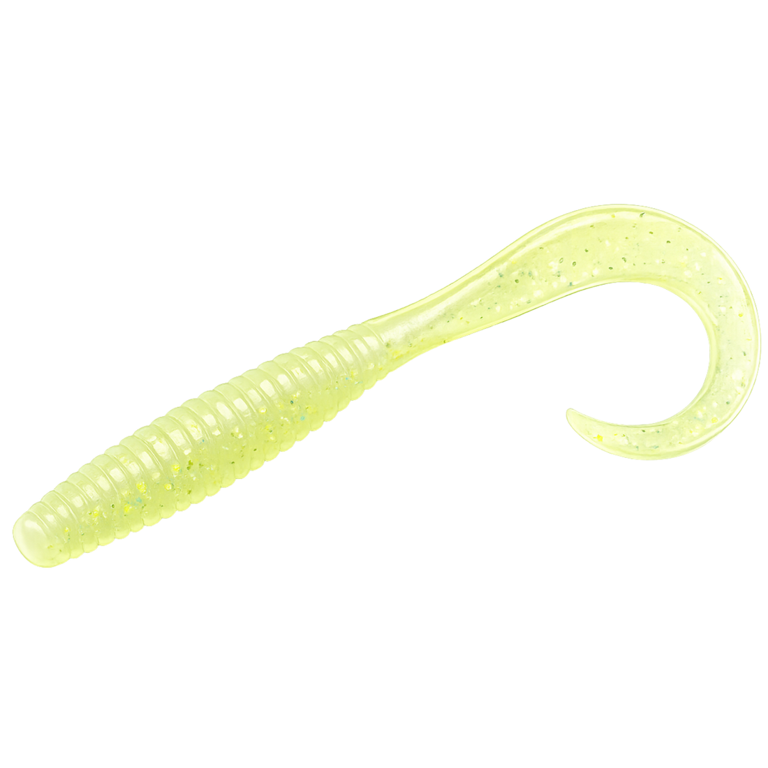 Yellow fishing lure on a white background