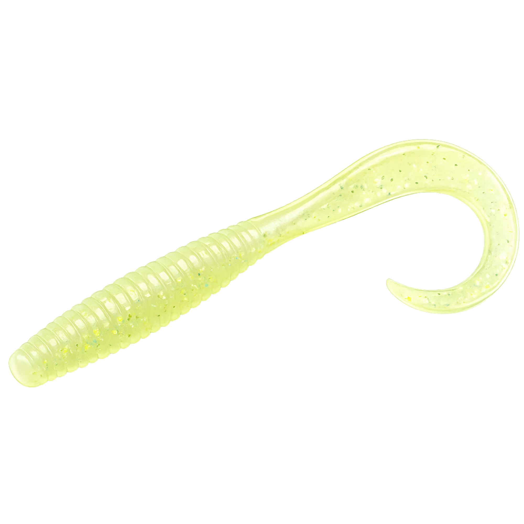 Yellow fishing lure on a white background