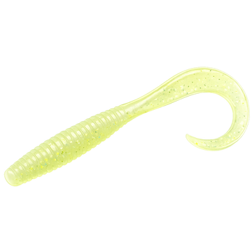 Yellow fishing lure on a white background