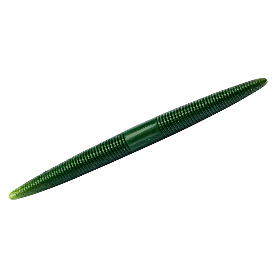 Green fishing lure on a white background