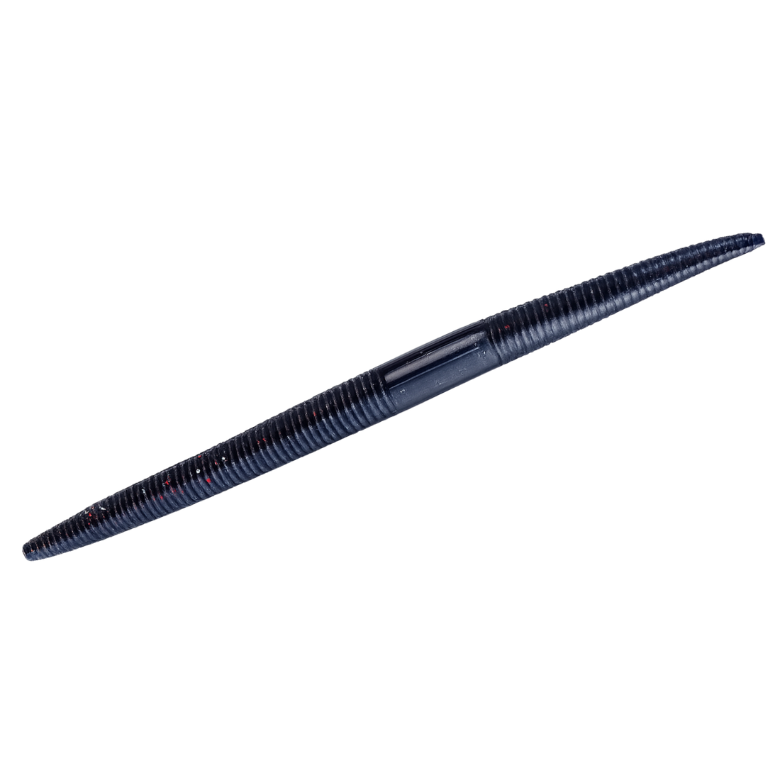 Black fishing lure on a white background