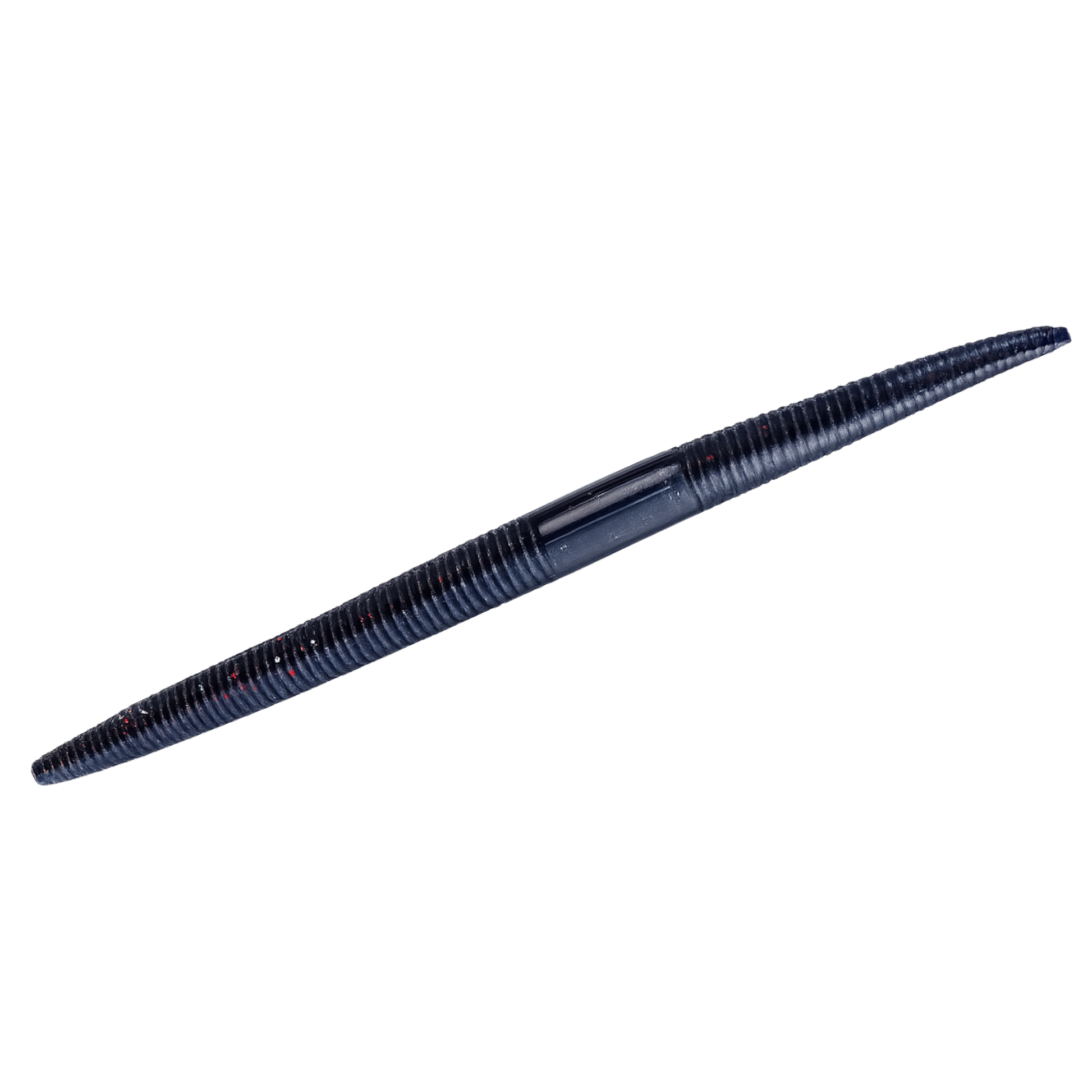 Black fishing lure on a white background