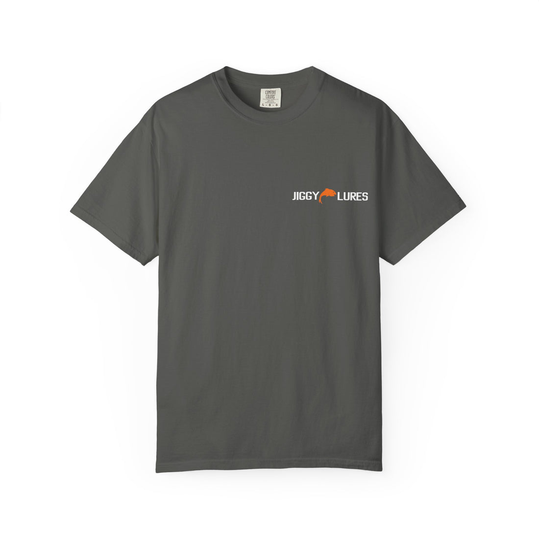 Stay Hooked Jiggy Lures Shirt - Premium Fishing Tee in Black, Navy, Graphite and More