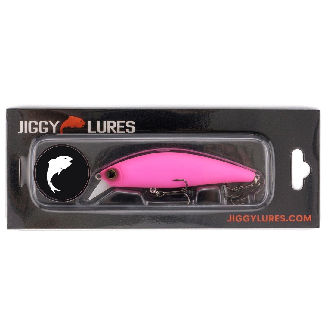 2 inch pink plactic ice fishing lure Jiggy Pink Panther